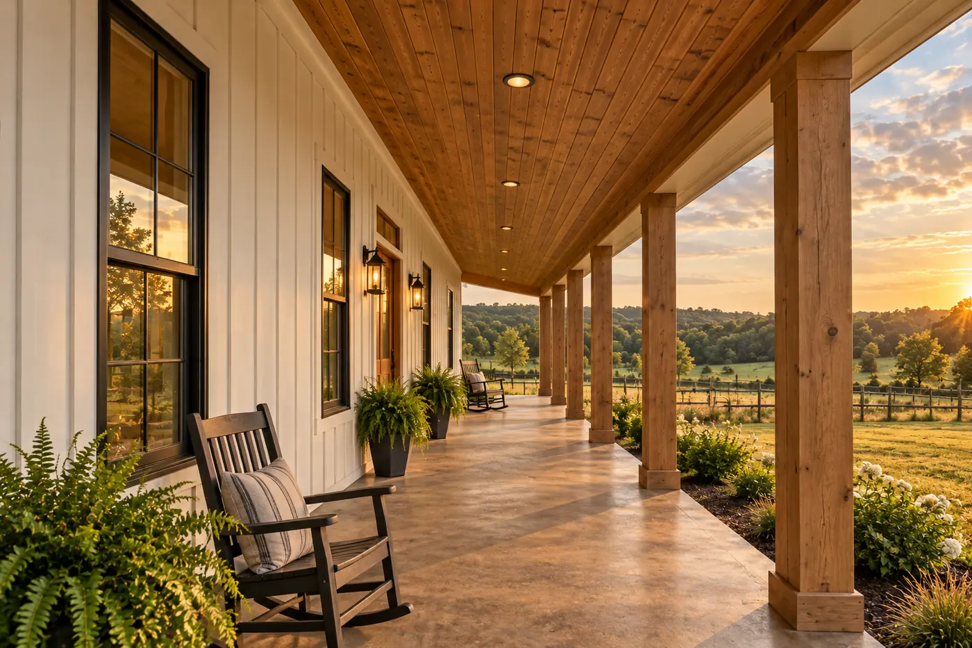 The Meadowlark: front porch, concept rendering