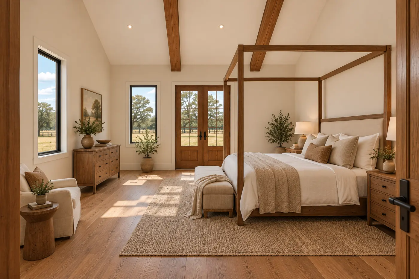 The Lone Star Wrap: primary bedroom, concept rendering