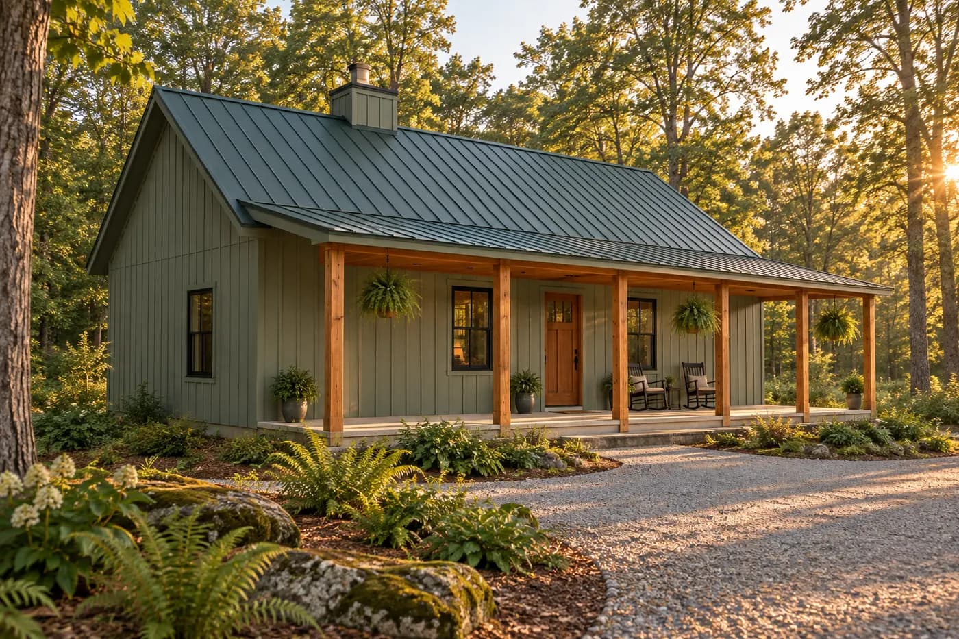 The Sage Cottage: hero exterior, concept rendering