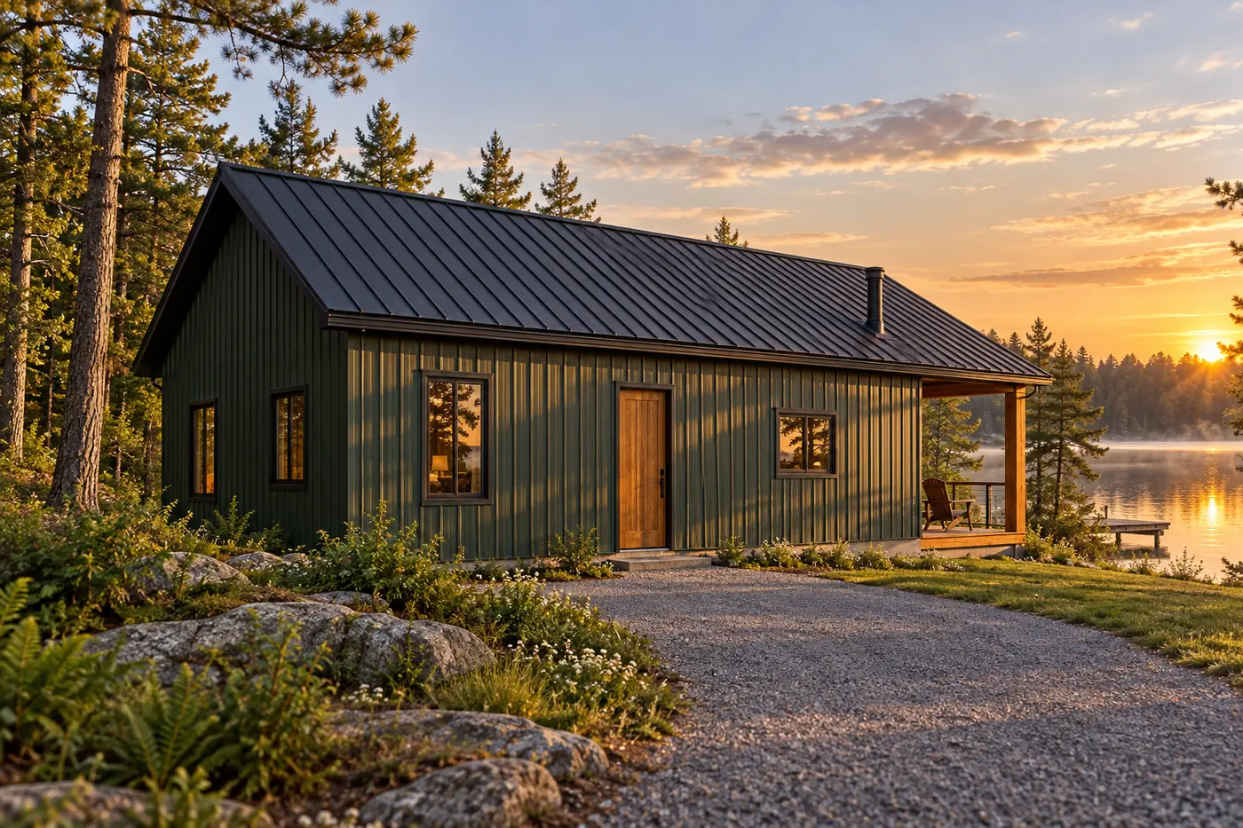 The Loon Lake Retreat: hero exterior, concept rendering