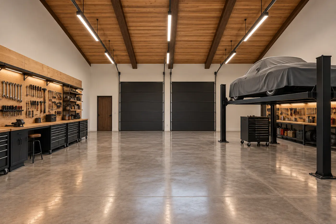 The Tinkerer: shop or mudroom, concept rendering