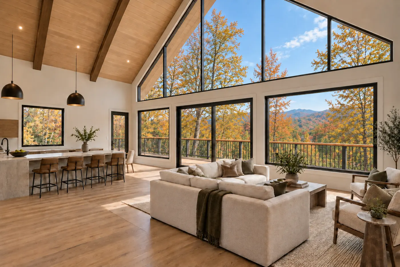 The Overlook: great room, concept rendering
