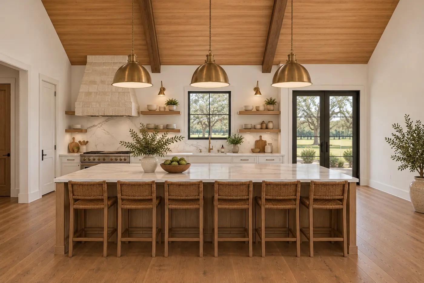 The Gathering Barn: kitchen, concept rendering