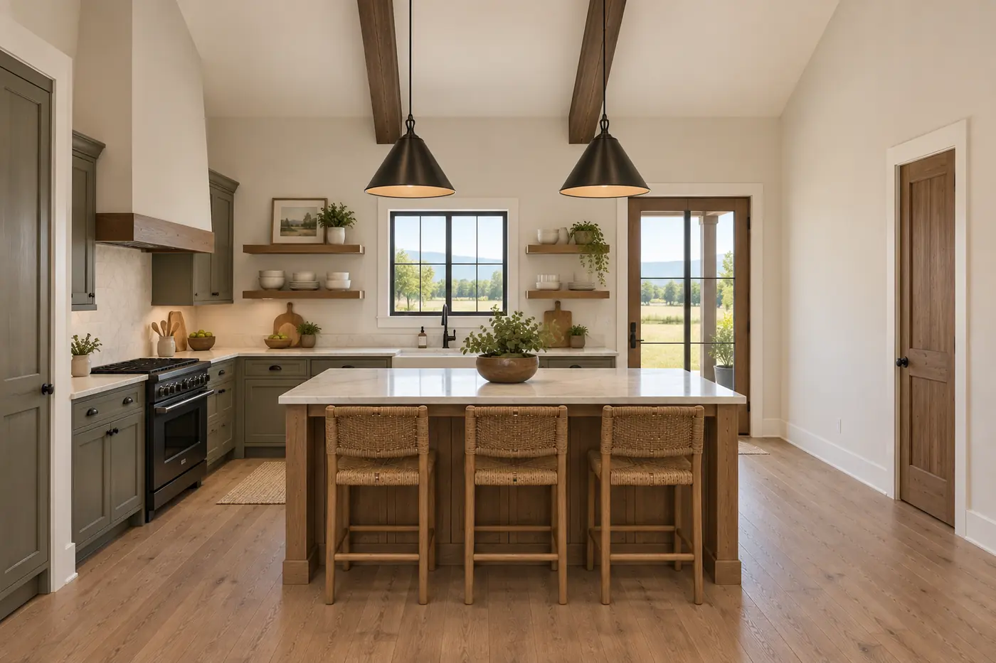 The Mulberry: kitchen, concept rendering